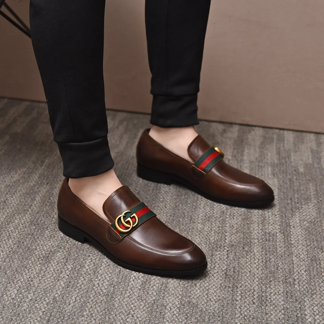 Men's shoes💰540📛📛Original (water-dyed cowhide) Gucci GUCCI official website formal shoes🌀 Italian🇮🇹imported cowhide➕top imported water-dyed cowhide lining💋Finely handmade original bottom, the real thing looks better when photographed in person Standard size 38-44